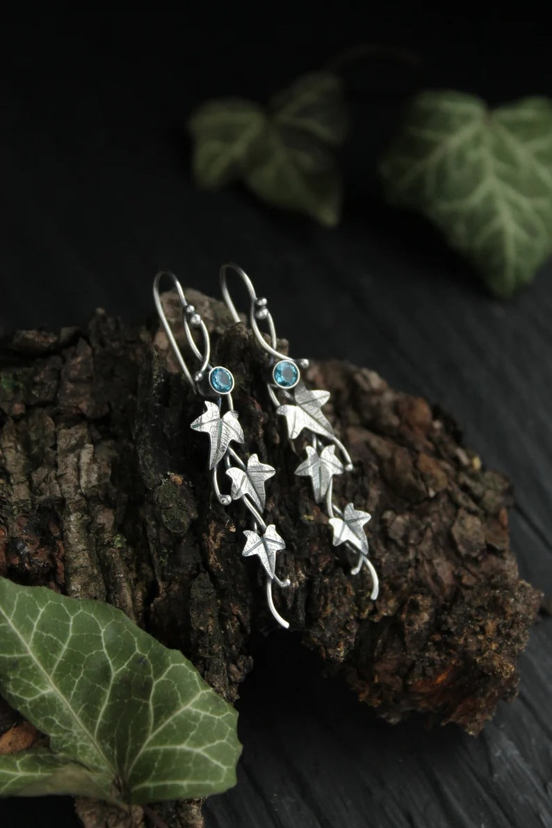 Charming Creative Retro Leaves Ivy Elf Earrings