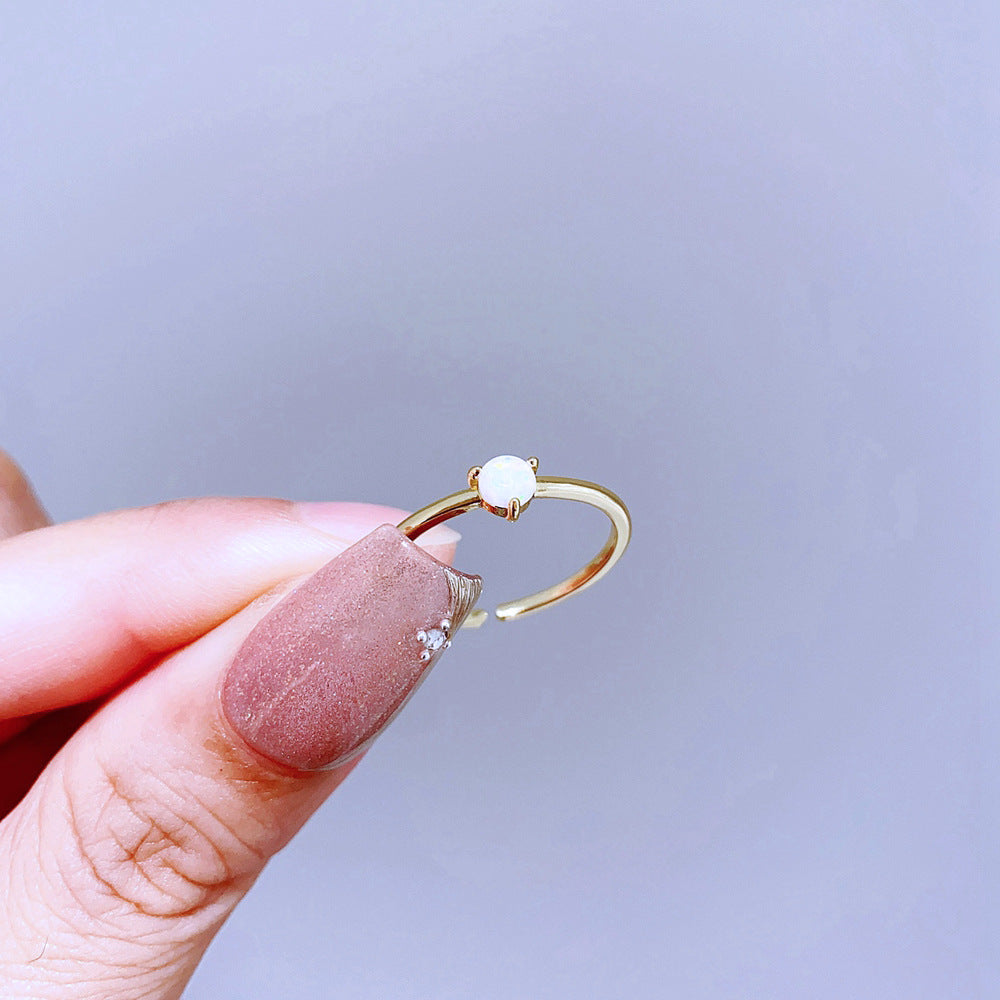 Light Luxury Minority Design Colorful Gemstone Rings