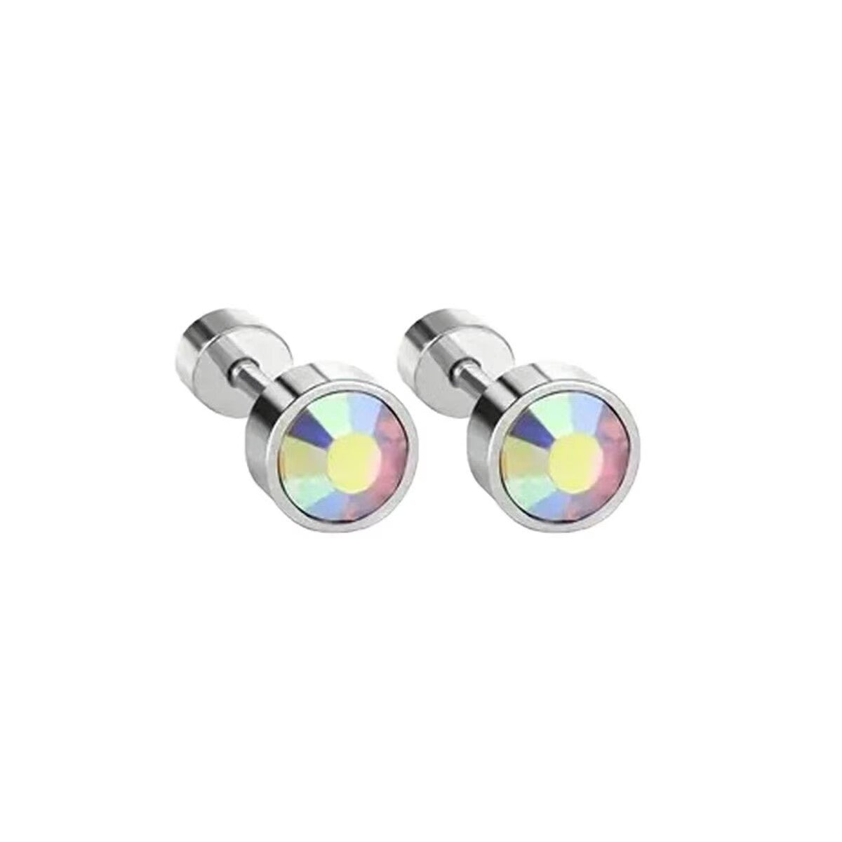 Stainless Steel Diamond Cup Car Plug Ear Bone Seconds Stud Earrings