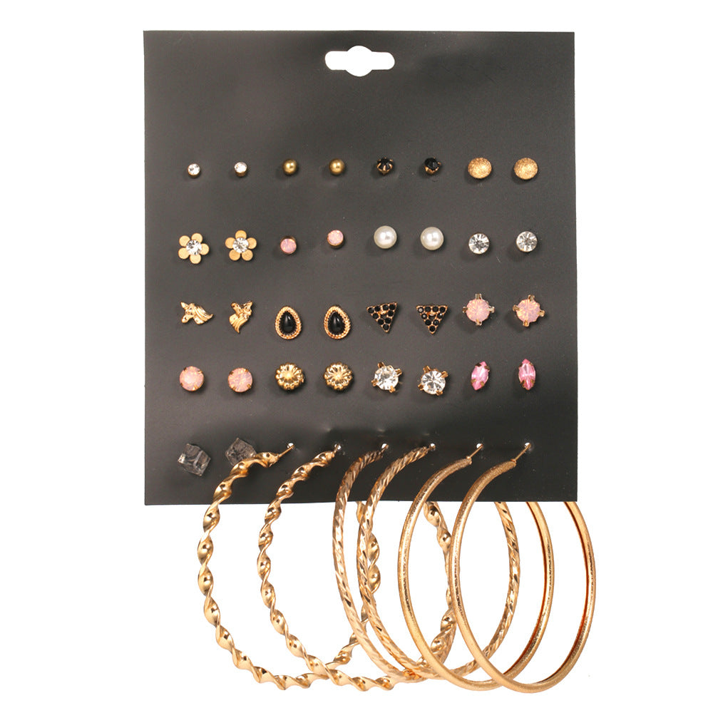 Korean Fashion Simple Pairs Pearl Heart Rings