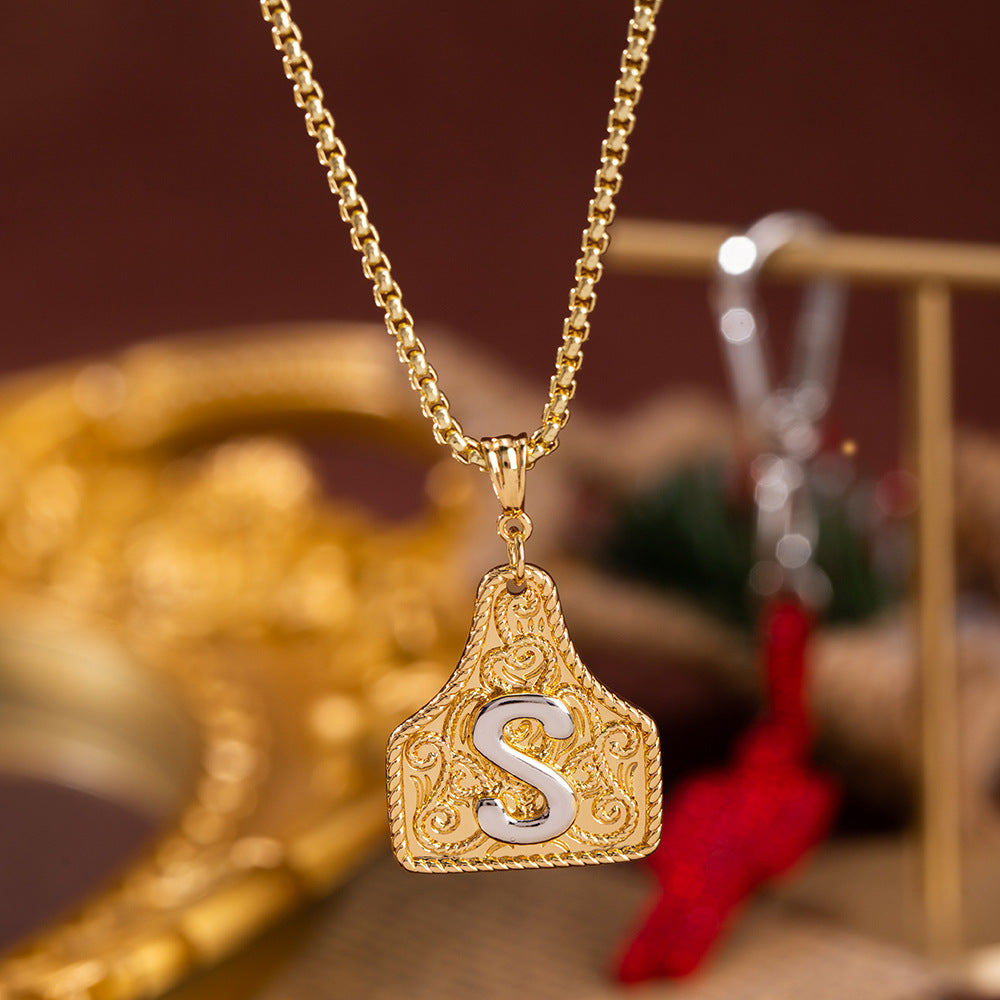 Women's Fashion English Letters Electroplated Copper For Design Personalized Clavicle Necklace
