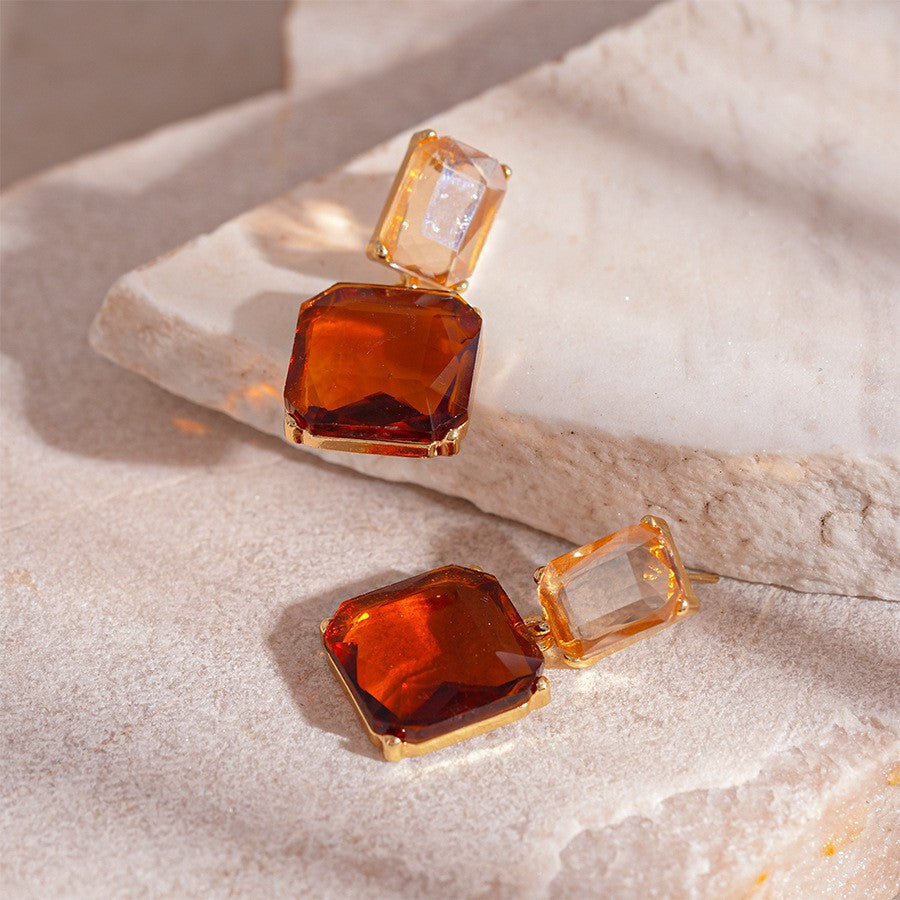 Women's Square Geometric Steel Needle Simple Niche Stud Earrings