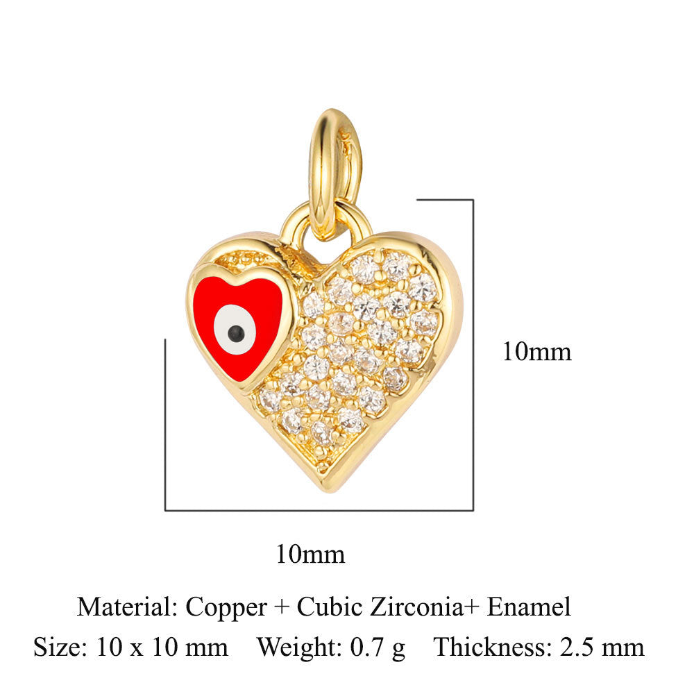 Snake Small Fish Copper Zircon Whale Tail Pendants