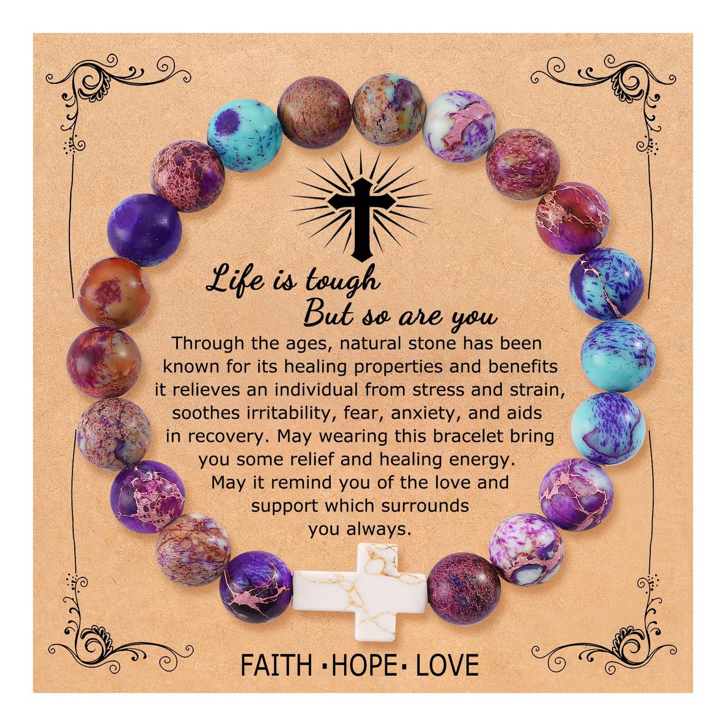 Emperor Stone Colorful Gift Graduation Purplish Bracelets