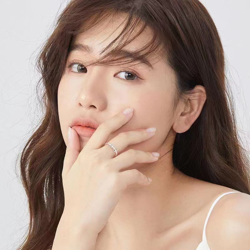 Couple Female Design High-grade Bow Opening Adjustable Rings