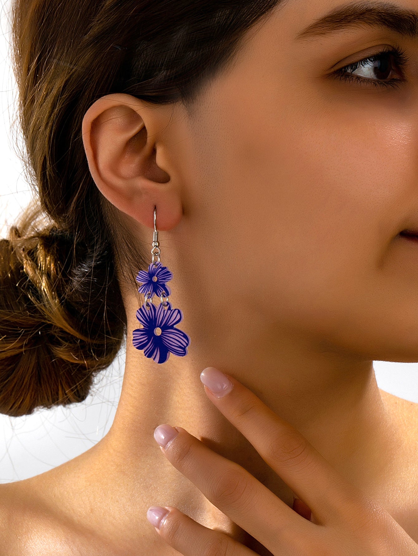 Women's Petal Pearl Mori Style Niche Design Stud Earrings