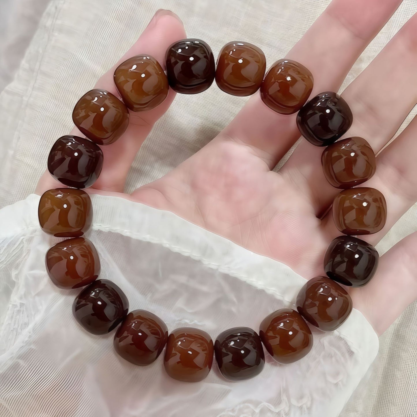 Natural Old Smoke Bodhi Female Version Pliable Temperament Seed Crafts Bracelet