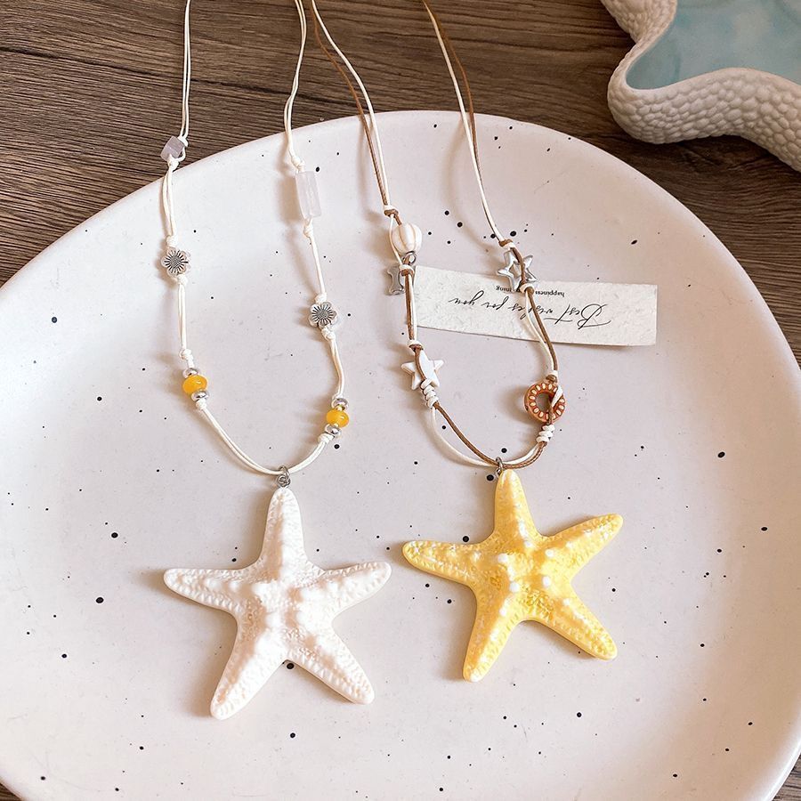 Women's Seaside Wear Accessory Island Vacation Style Sweater Necklaces