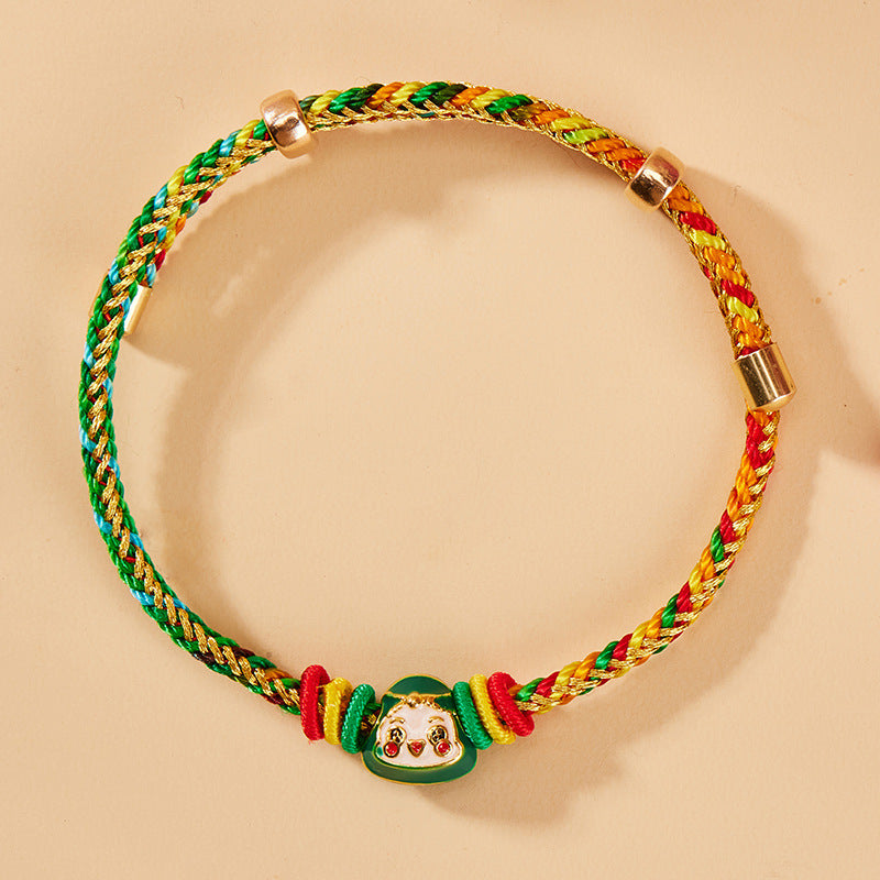 Children's Rope Woven Ethnic Style Dragon Boat Festival Carrying Strap Kindergarten Bracelet
