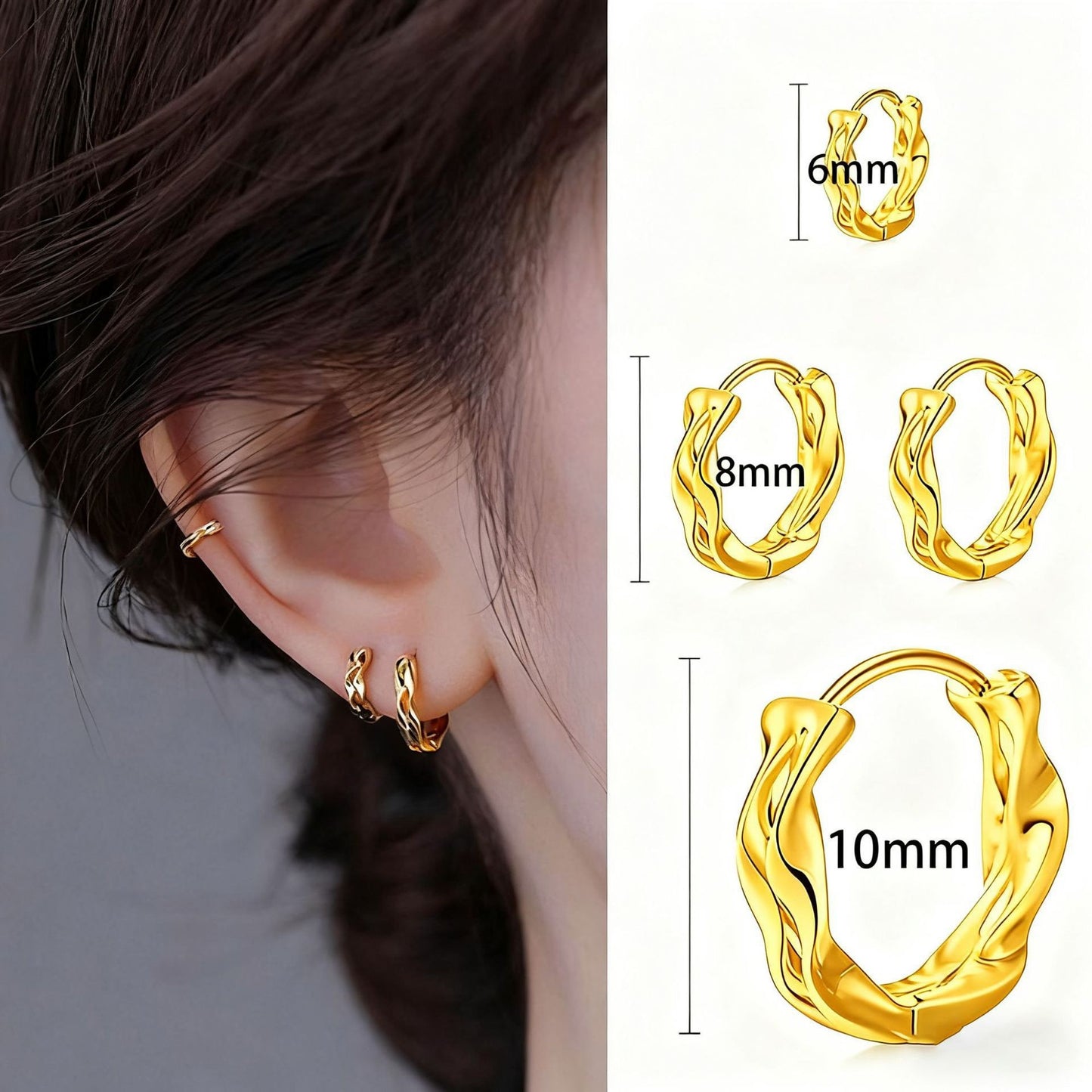 Female Niche Temperament Full Diamond Korean Fashion Bone Advanced Ear Buckle