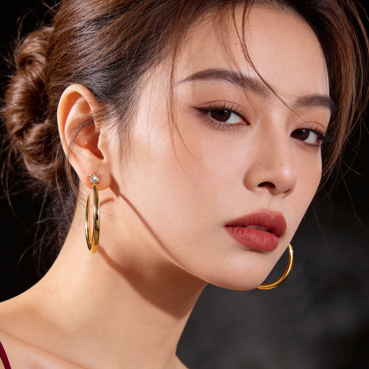 Big Ear Exquisite High-grade Personality Generous Sier Earrings