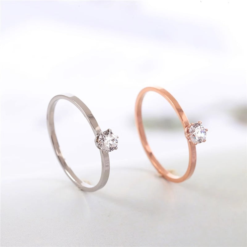 Women's Design Titanium Steel Plated Light Luxury Rings