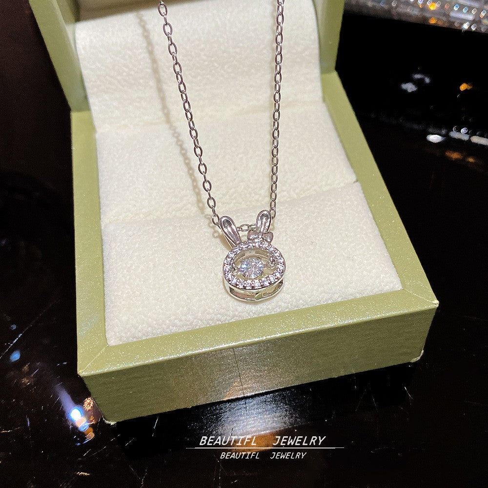 Women's Minority Simple Fashionable Elegant Zircon Clavicle Chain Titanium Steel Accessory Necklace