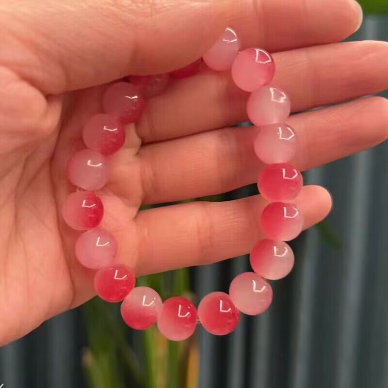 Transparent Gradient Color Hand Catenary Plate Jelly Beads Imitation Bracelet