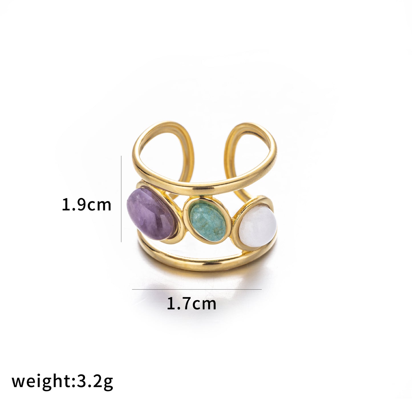 Wind Golden Stainless Steel High-grade Open Rings