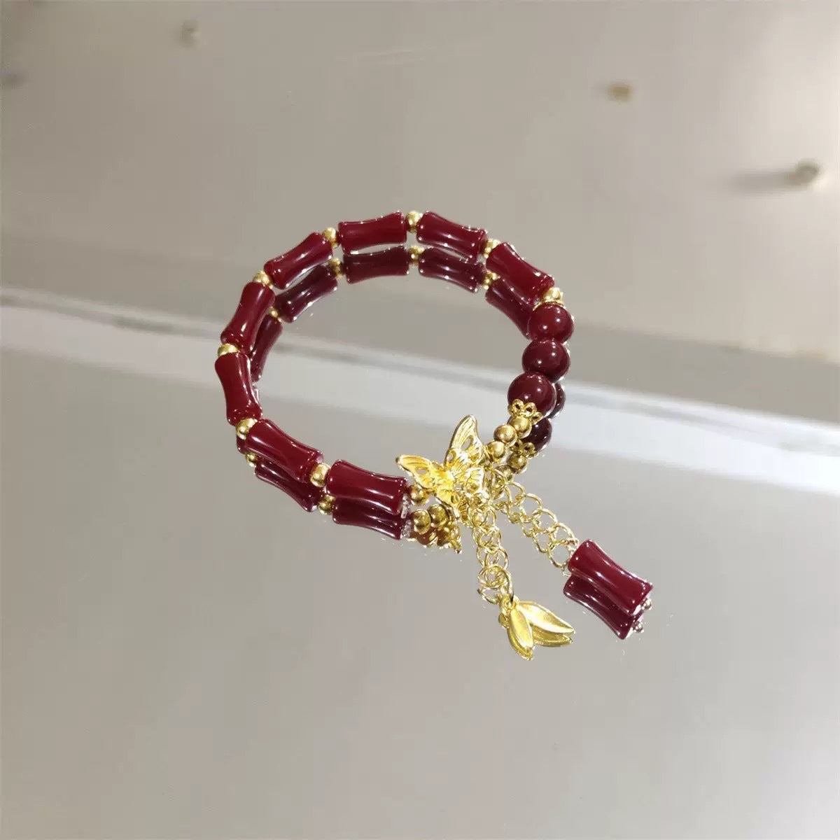Welfare Chinese Cinnabar Fu Lu Female Bracelet
