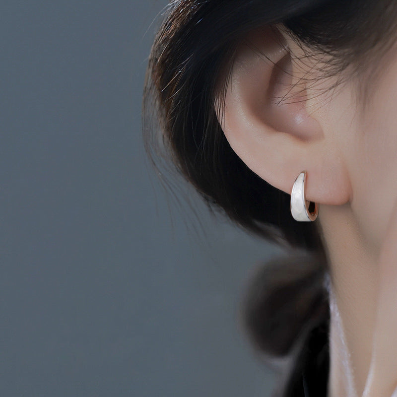 Women's Drip Glazed Simple Clip Light Luxury High-grade Ear Buckle