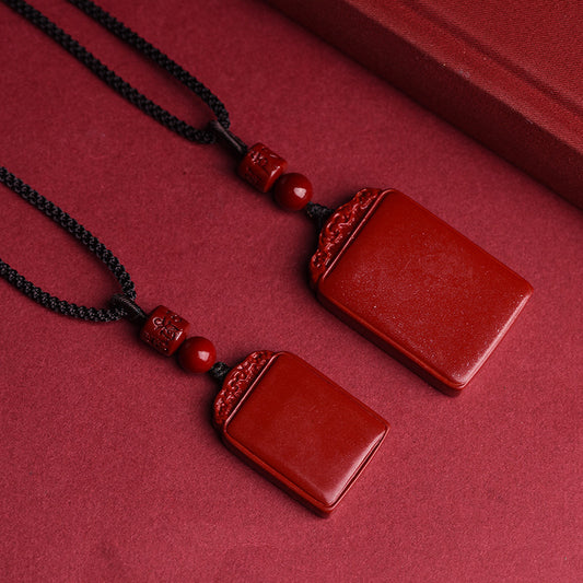 Raw Ore Cinnabar Lucky Crystal Purple Gold Sand Pendants