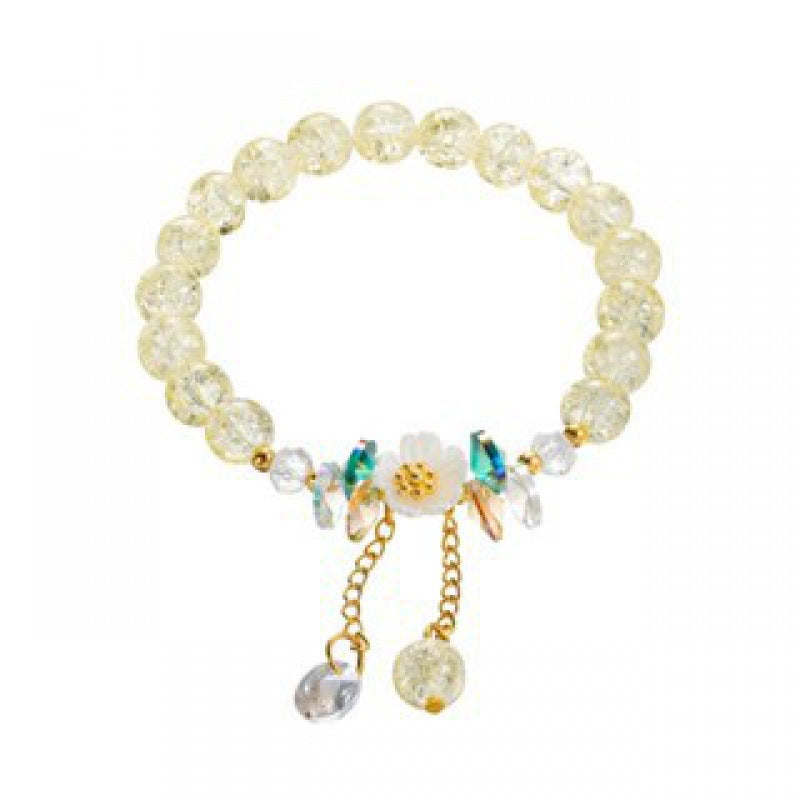 Female Aquamarine Gray Moonlight Natural Crystal Bracelet