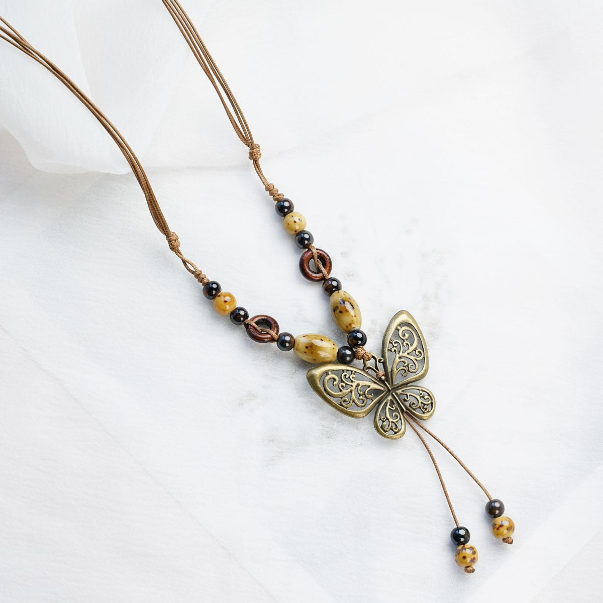 Style Personalized Trendy Ceramic Geometric Colorful Fish Long High-grade Necklace