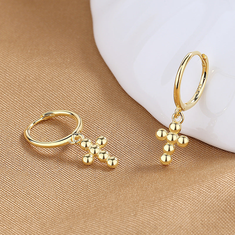 Simple Graceful Sier Niche Love Light Ear Clip Earrings