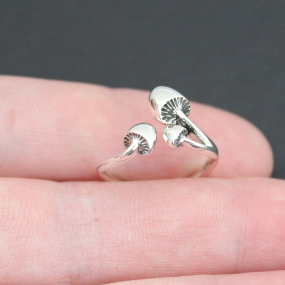 Mushroom Open Female Creative Simple Alloy Ring