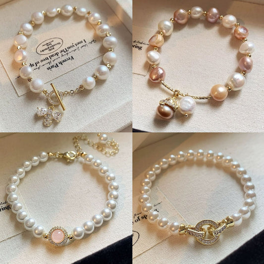 Women's Baroque Natural Freshwater Pearl Light Luxury Bracelet