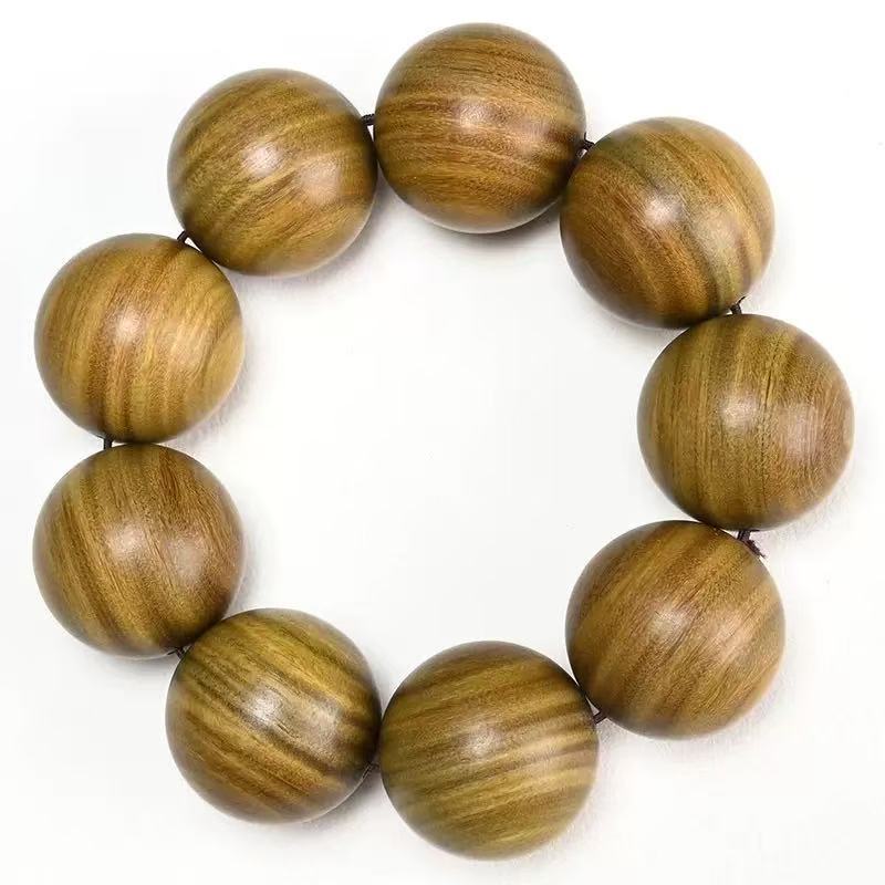 Natural Argentina Green Sandalwood Buddha Beads Ethnic Retro Couple Bracelet