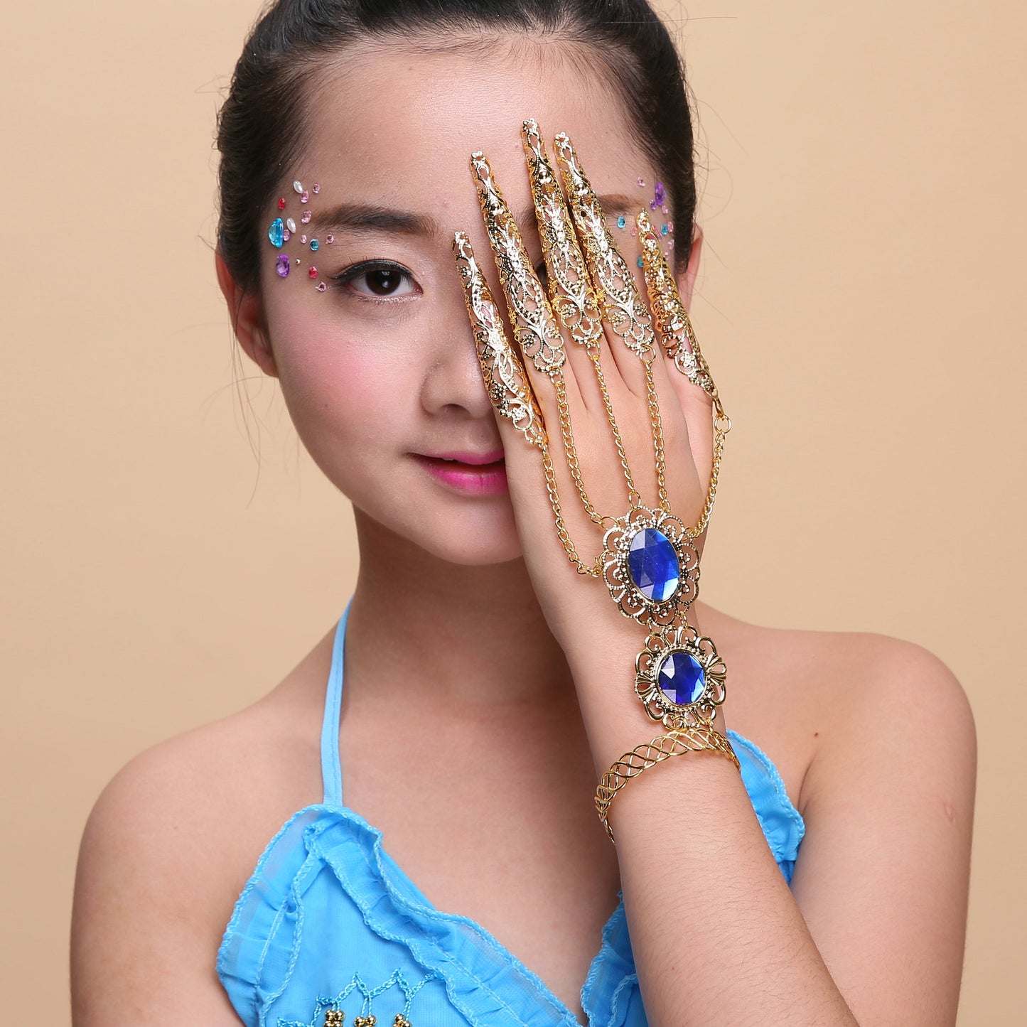 Ethnic Style Hand Dance Belly Indian Costume Bracelets