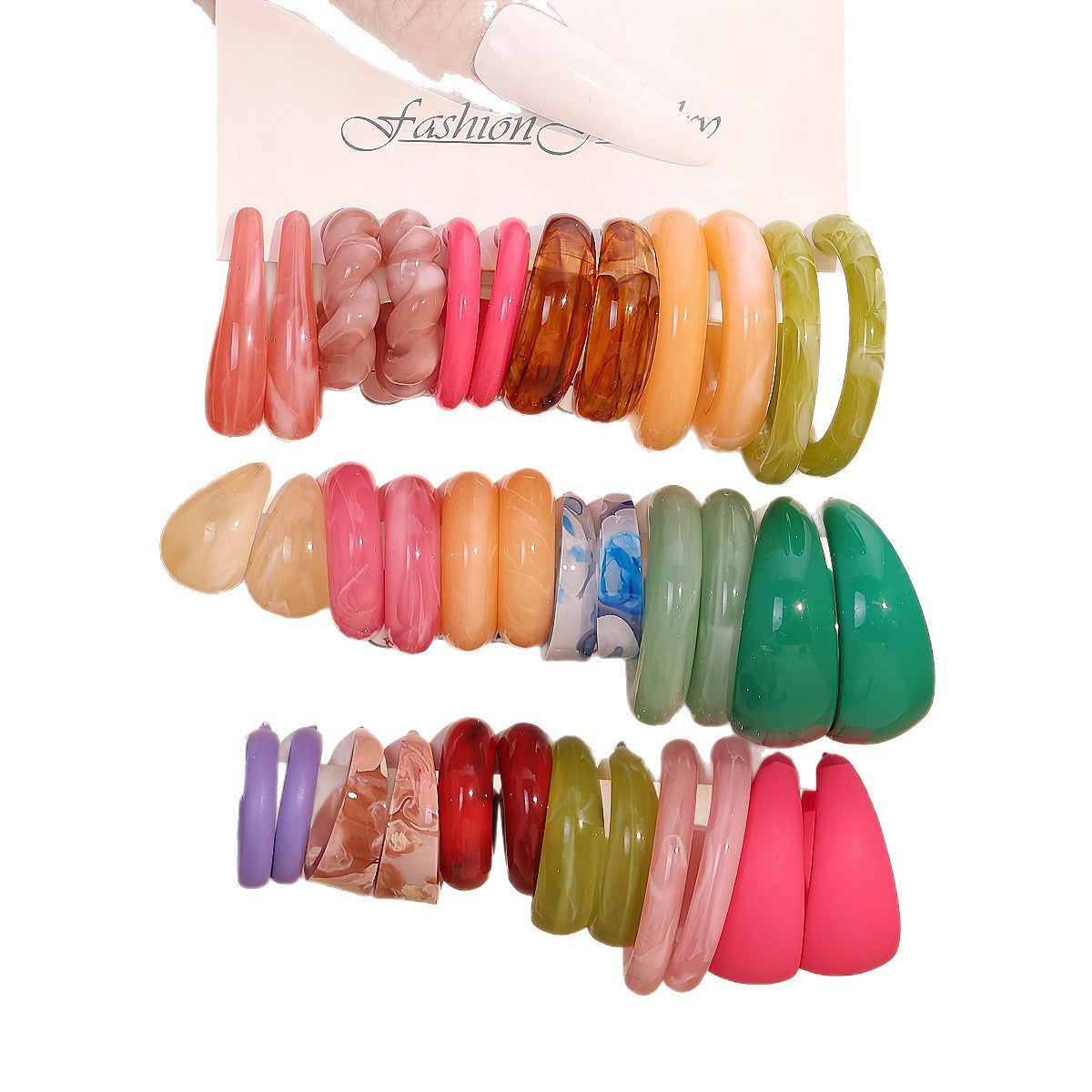 Colorful Dopamine Cute Style Stylish Graceful Simple Niche Trendy Earrings