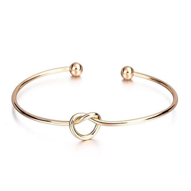 Women's Knotted Love Rose Gold Bridesmaid Twist Versatile Bracelets