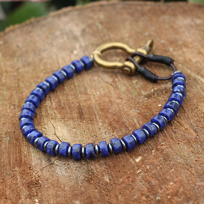 Women's & Men's Turquoise Retro Vachette Clasp Bohemian Niche Bracelet