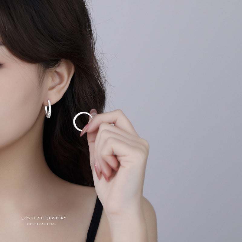 Like Star River Ear Sparkling Shiny Stud Earrings