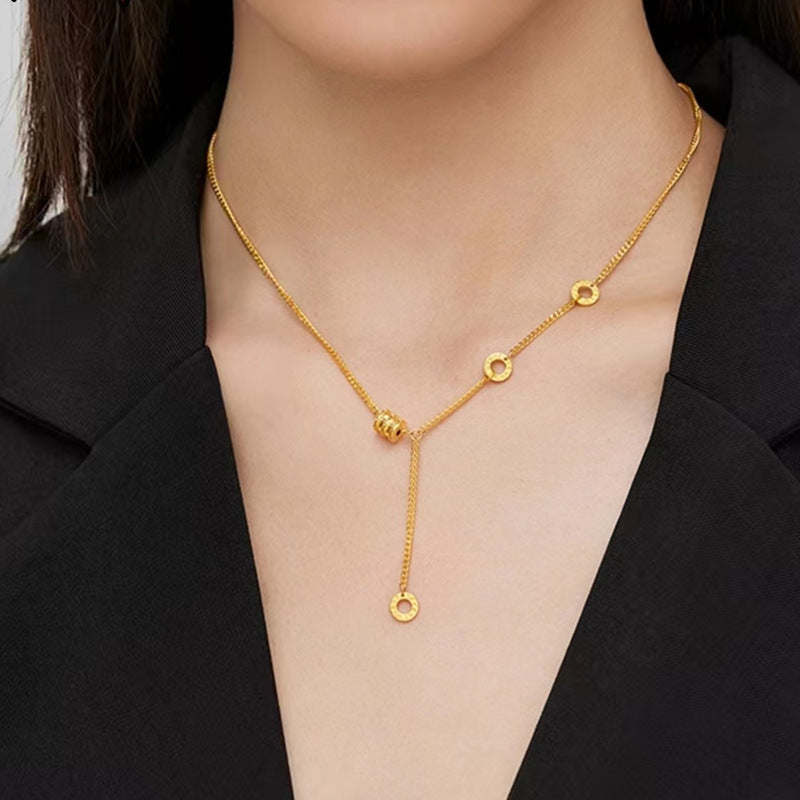 Women's Gold-plated Collarbone Small Waist Trendy Simple Necklace