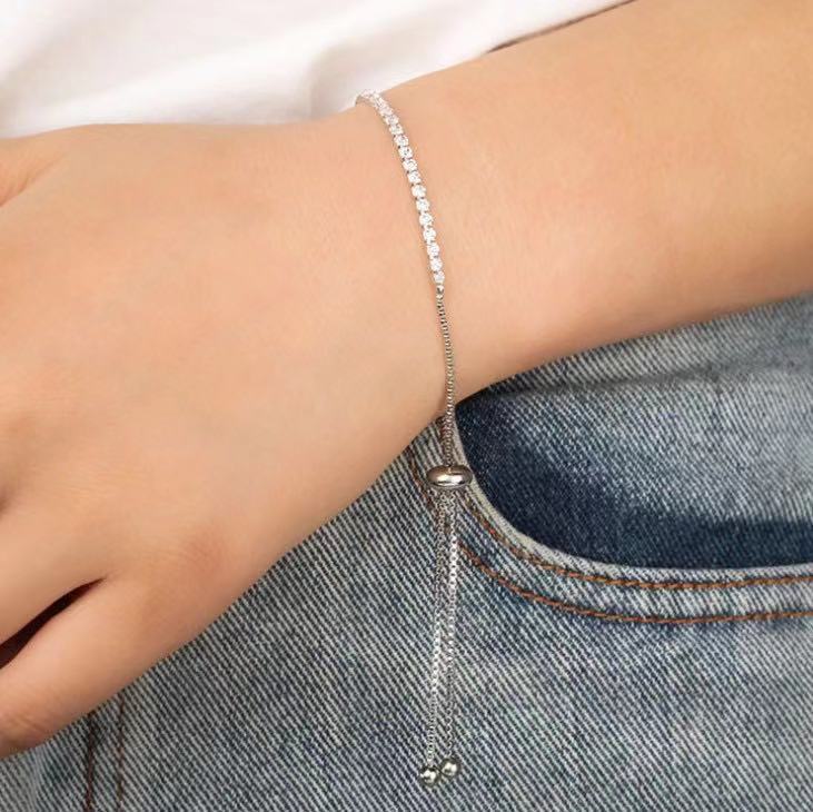 Simple Retractable Diamond Claw Chain Adjustable Bracelet