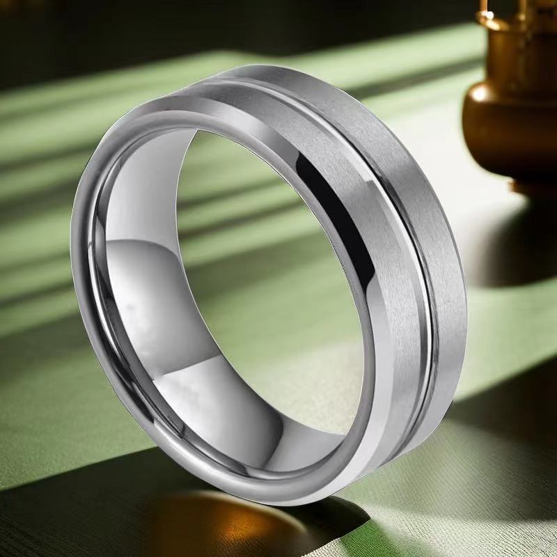 Stainless Steel Minority Simple Advanced Wide Rings