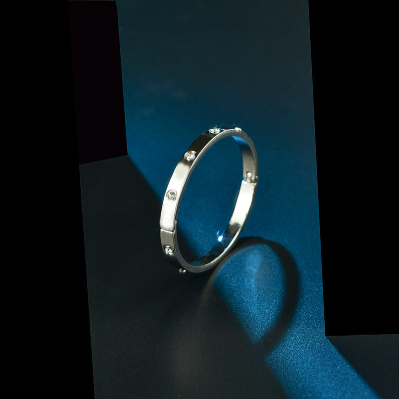 Sensitive Surface Light Luxury Minus Sign Full Diamond Bracelets