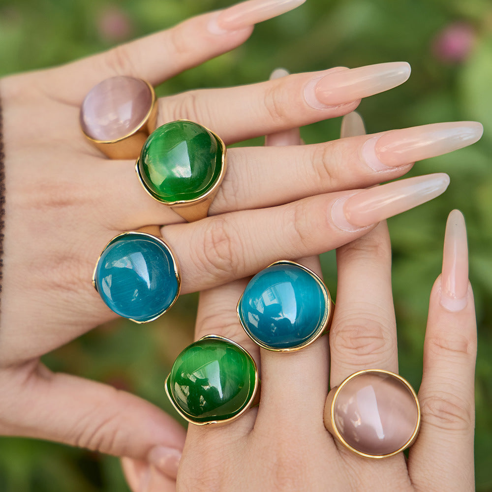 Simple Elegant Oval Opal Light Luxury Fashion Personalized Bracelets