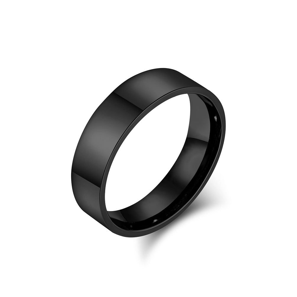 Glossy Cold Unisex Style Titanium Steel Rings