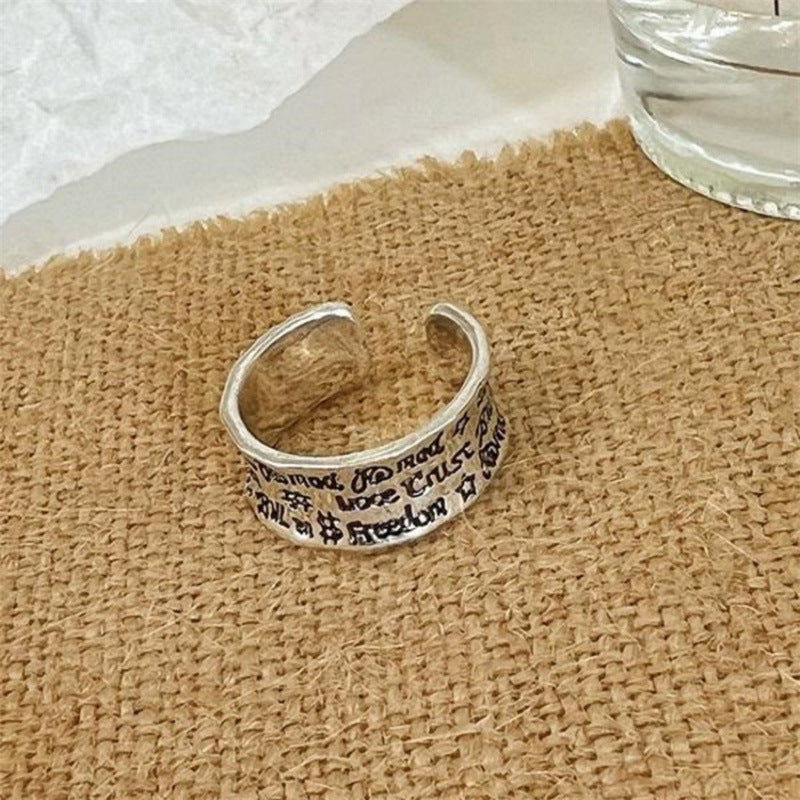 Women's Sier Simple Light Luxury High-grade Index Finger Open Rings