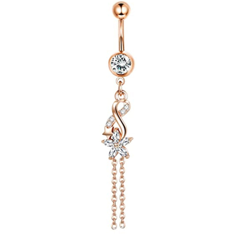 Mix Match Zircon Navel Suit Human Body Rings