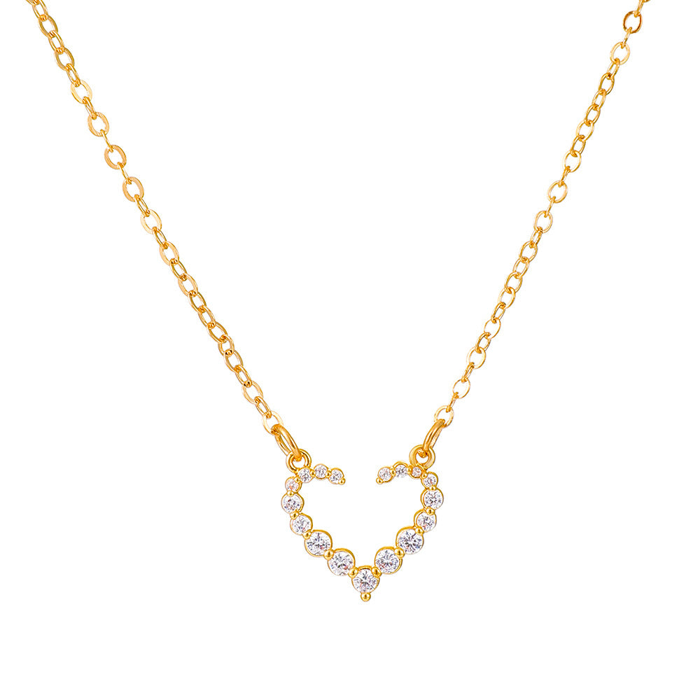 Colorful Moonstone Love Female Niche High-grade Light Luxury Clavicle Necklace