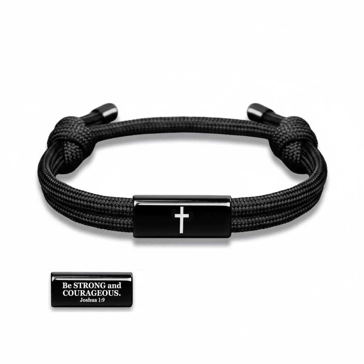 Hand-woven Adjustable Fashion Stainless Steel Black Bracelets