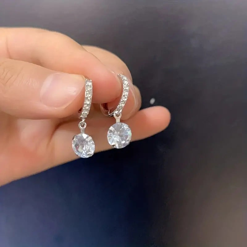 Super Flash Zircon Niche Design Fashion Trendy Exquisite Entry Lux Earrings