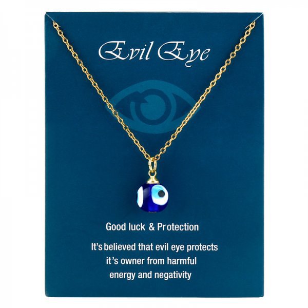 Women's Personalized Turkish Devil's Eye Card Three-sided Necklaces