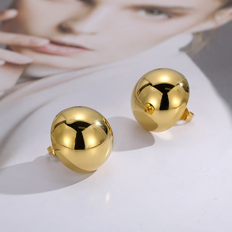 Fashion Classic Simple Stainless Steel Hollow Earrings