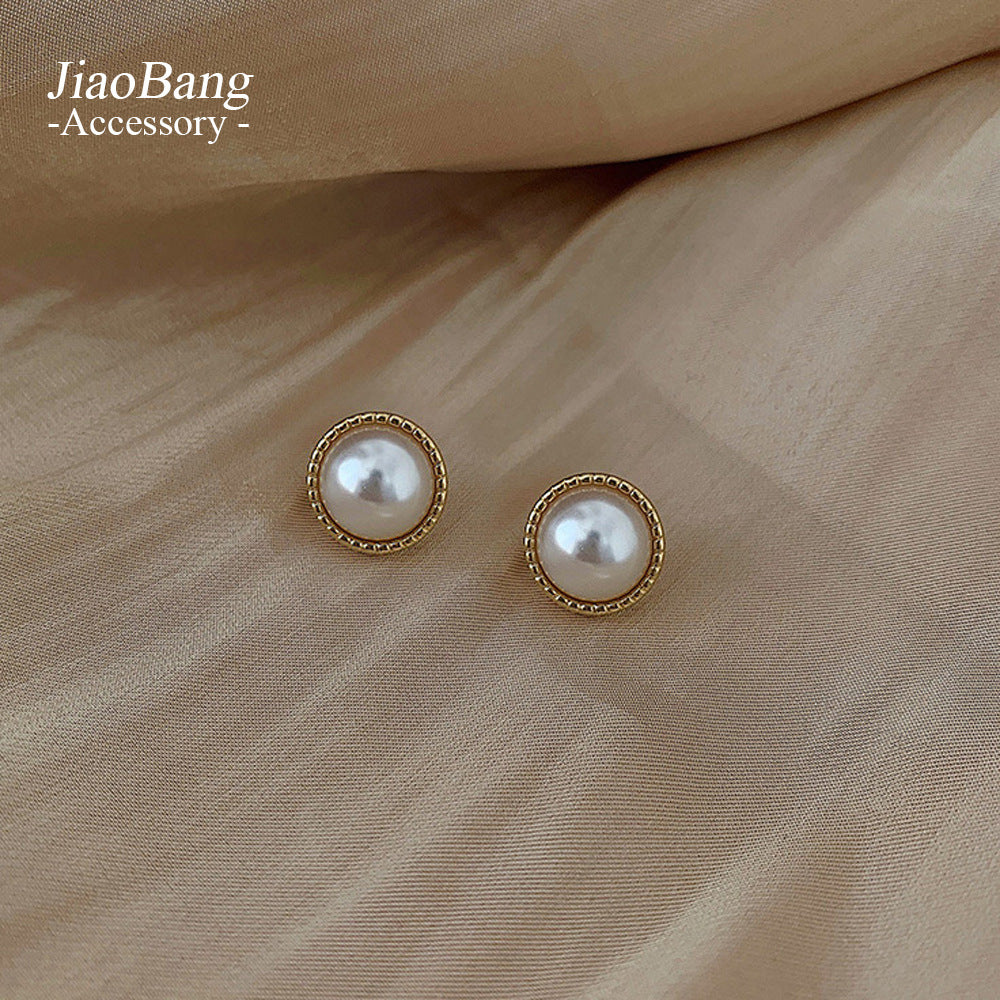 Simple Temperamental Pearl Trendy French Style High-grade Personalized High Rings