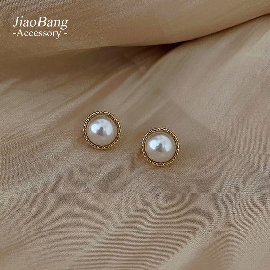 Simple Temperamental Pearl Trendy French Style High-grade Personalized High Rings
