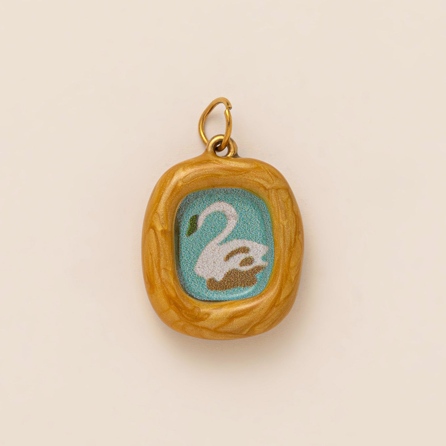 Women's Stainless Steel Bird Flower Parts Vacuum Plating Gold Pendants