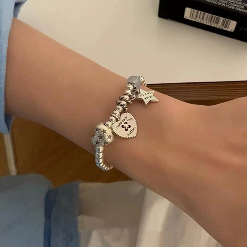 Weightlessness Heartbeat Sweet Cool Style Love Star Beaded Niche Unique Bracelet